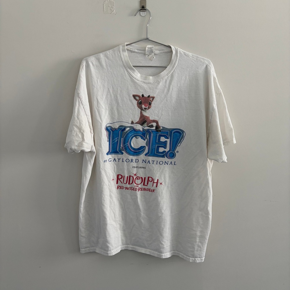 Rudolph the Red-Nosed Reindeer ICE Gaylord National T-Shirt Mens XL White 2017